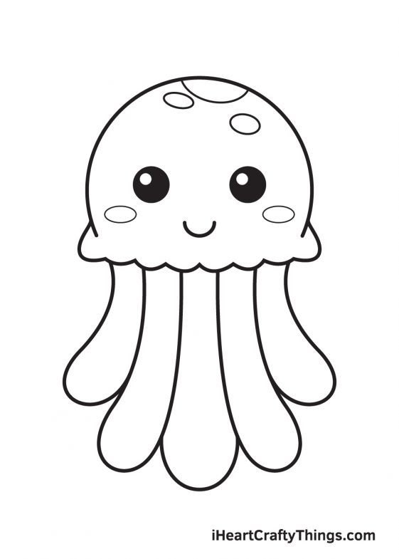 Jellyfish Drawing How To Draw A Jellyfish Step By Step