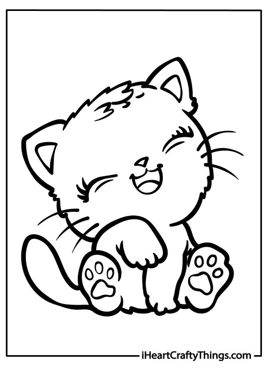 Kitten Coloring Pages (100% Free Printables)