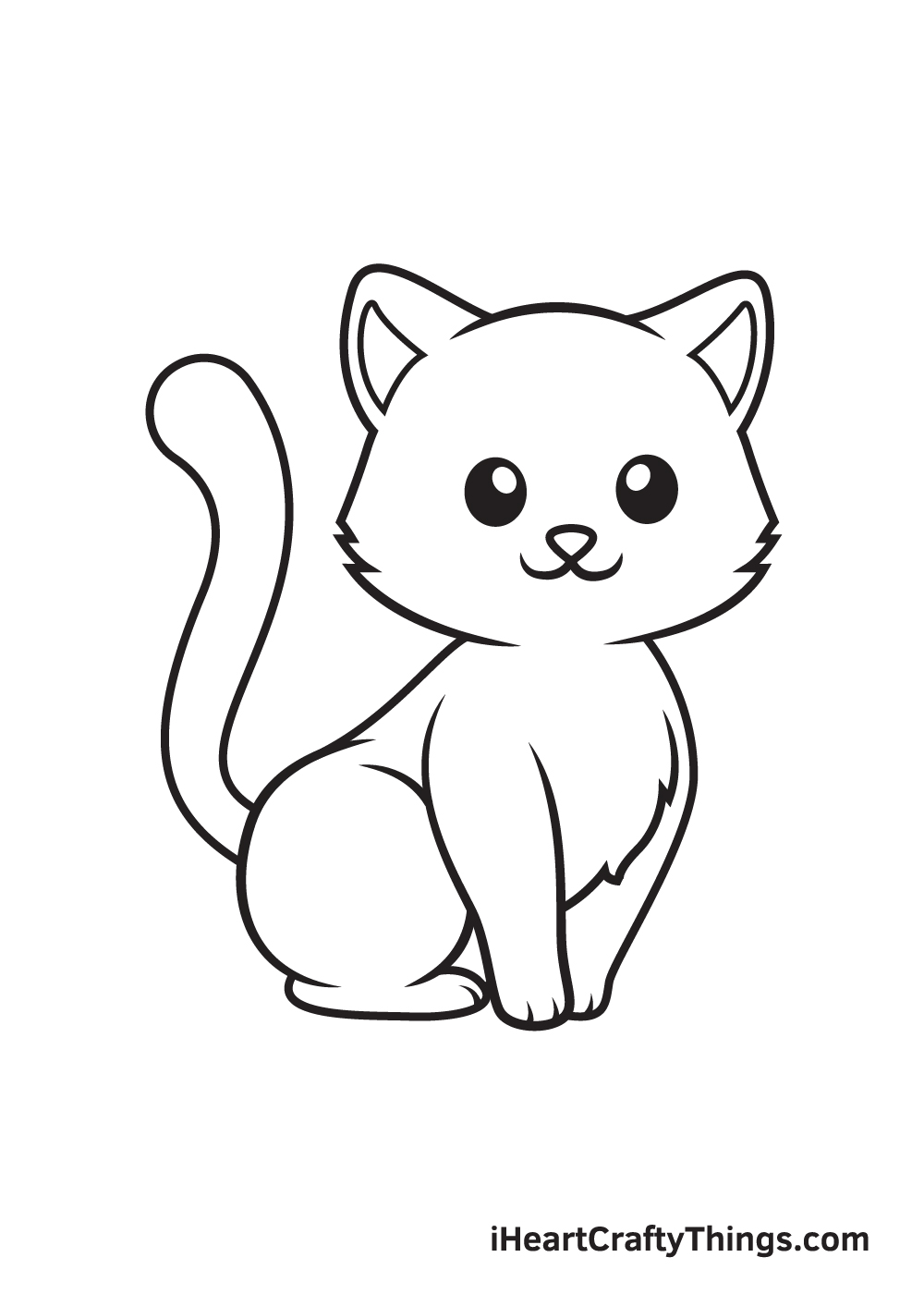 kitten drawing outline