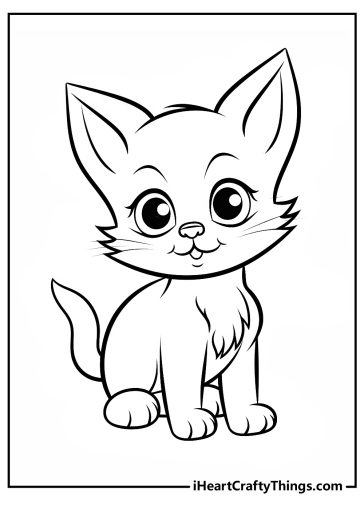 Cute Kitten Coloring Pages (100% Free Printables)