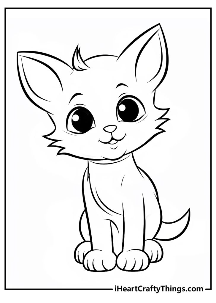 Cute Kitten Coloring Pages (100% Free Printables)