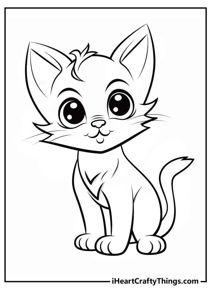 Cute Kitten Coloring Pages (100% Free Printables)