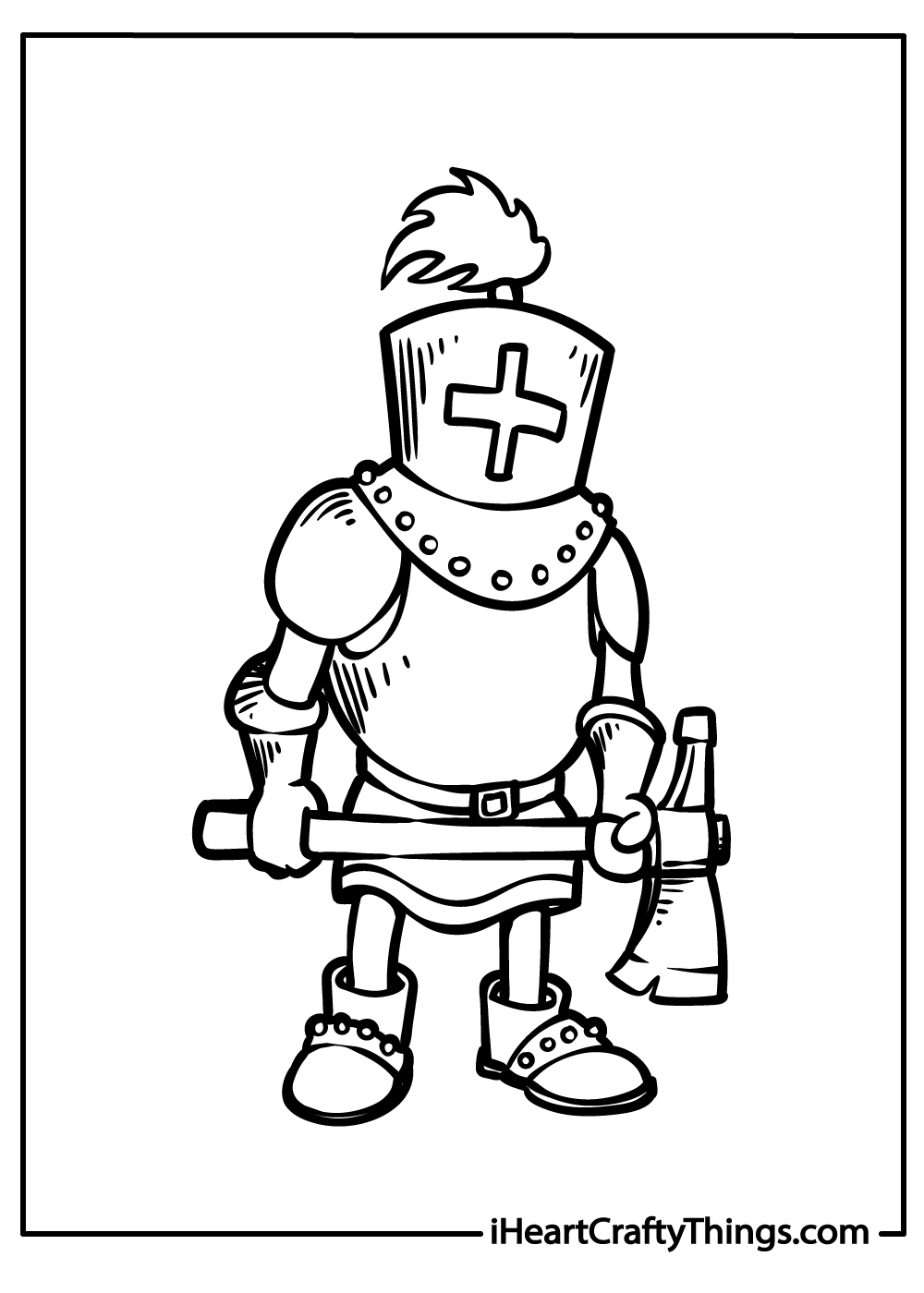 knight coloring pdf sheets