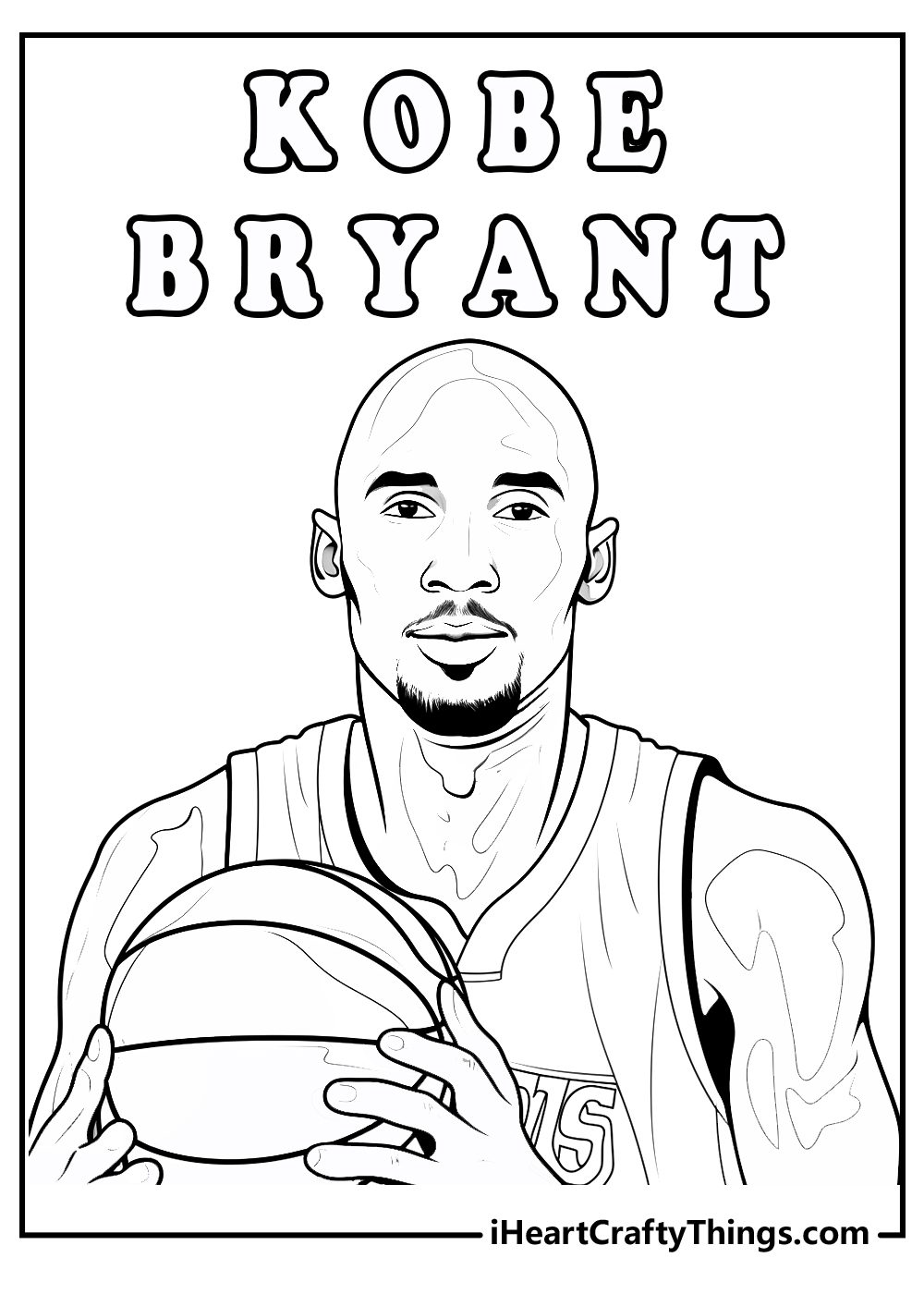 Kobe Bryant coloring page basketball 