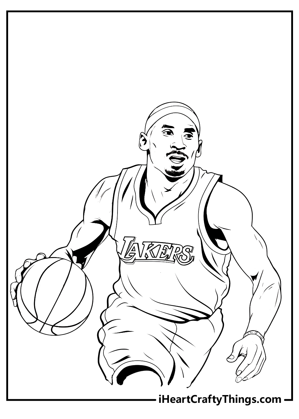 Kobe Bryant coloring page basketball 