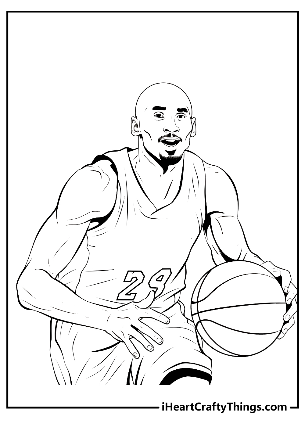 New Kobe Bryant Coloring Printable