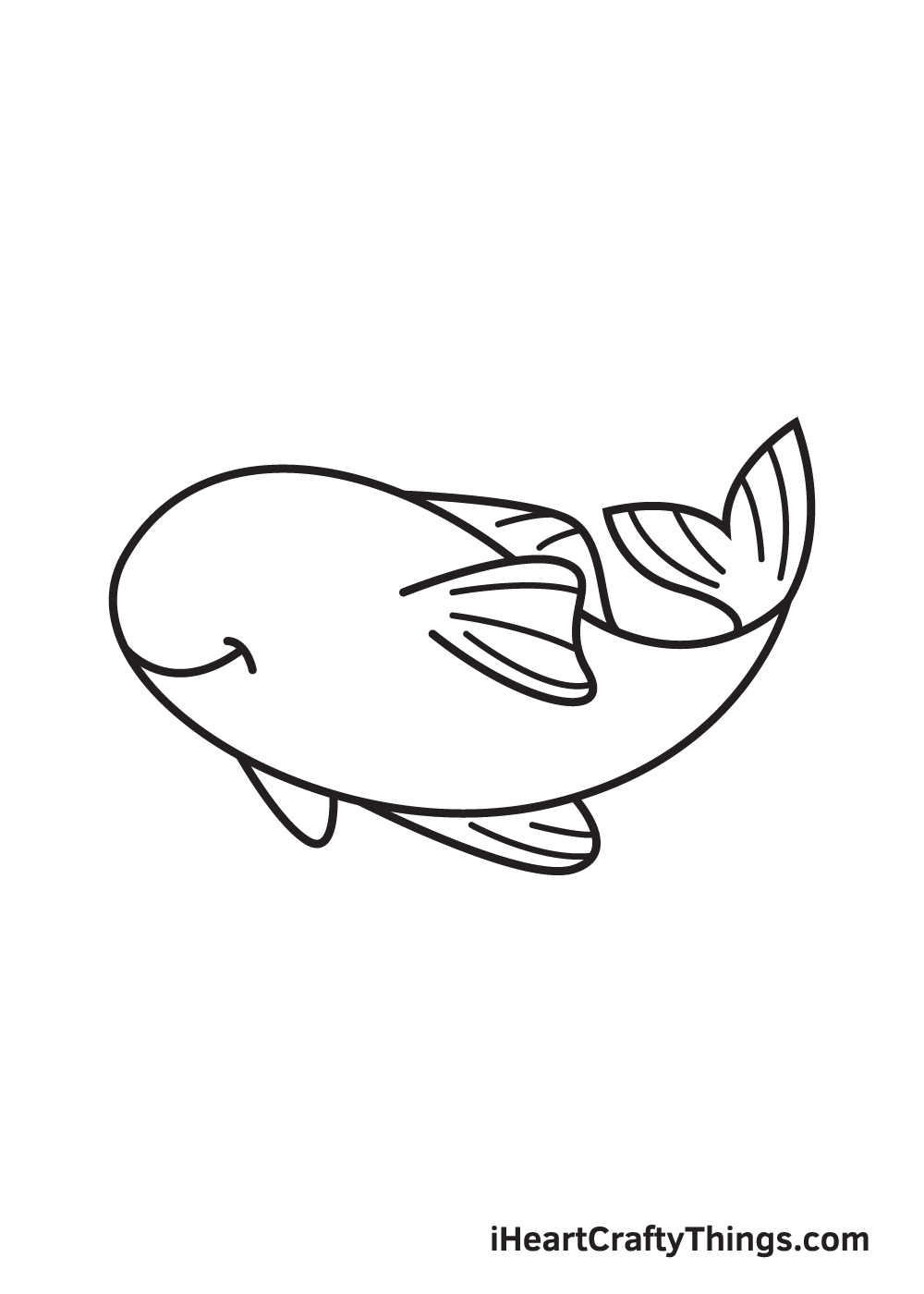 koi fish drawing step 7