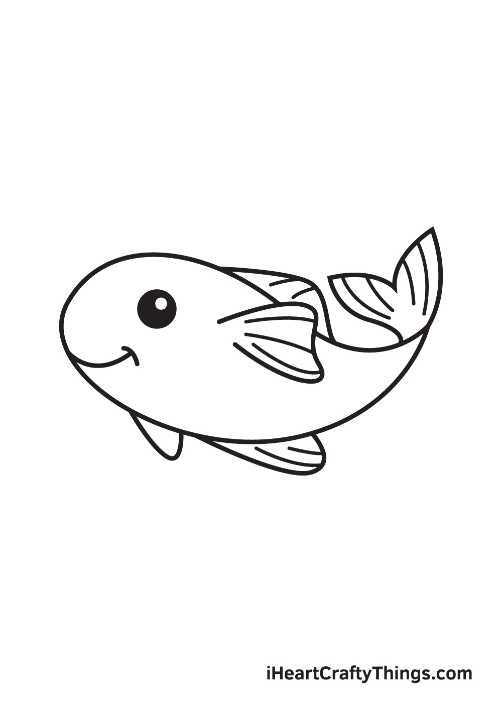 koi fish drawing step 8