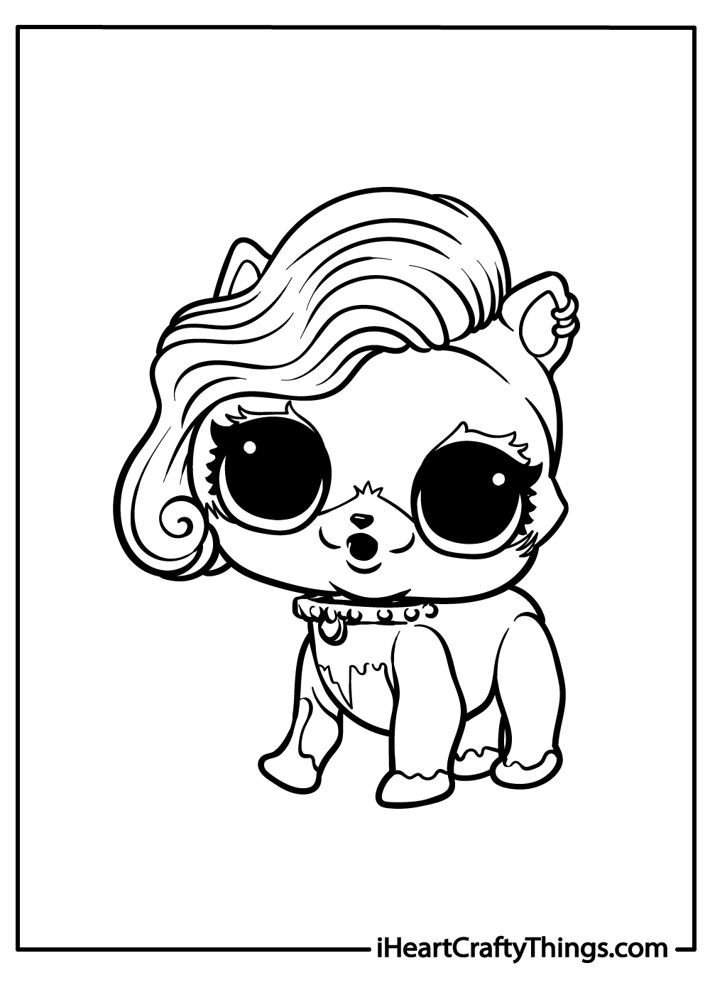 Lol Dolls Colouring Pages Rocker