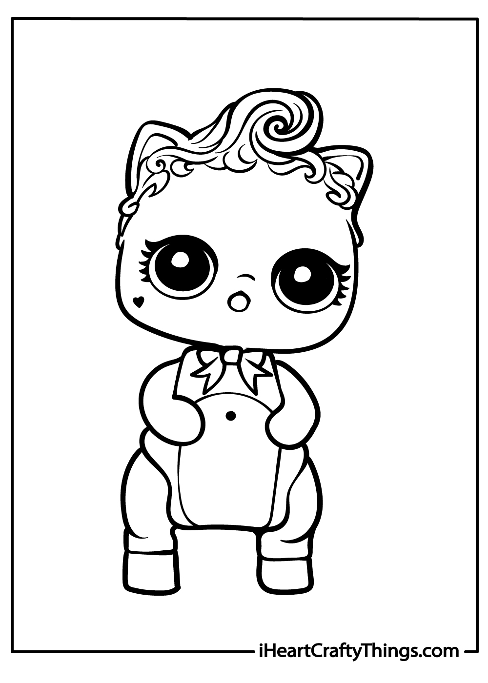 LOL Pet Puppy Cute Coloring Page - Free Printable Coloring Pages for Kids