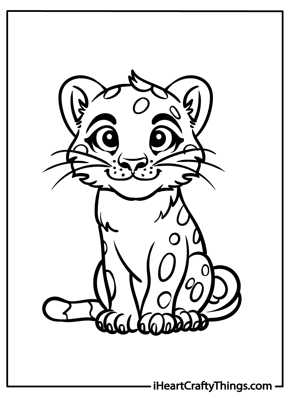 Leopards Coloring Pages for Kids