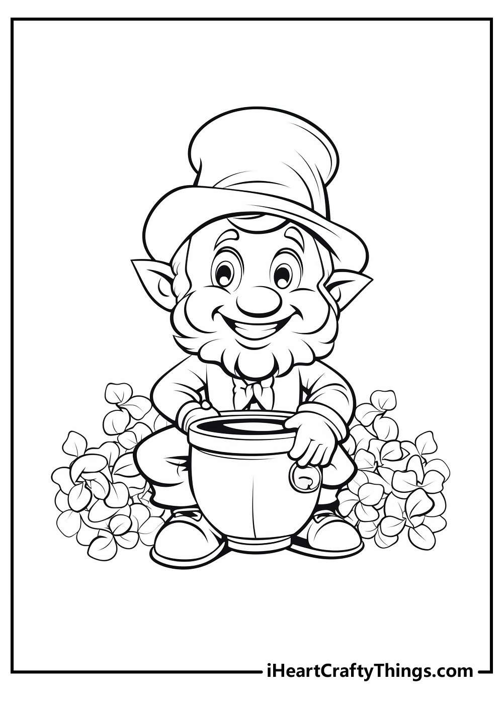 new leprechaun coloring pages