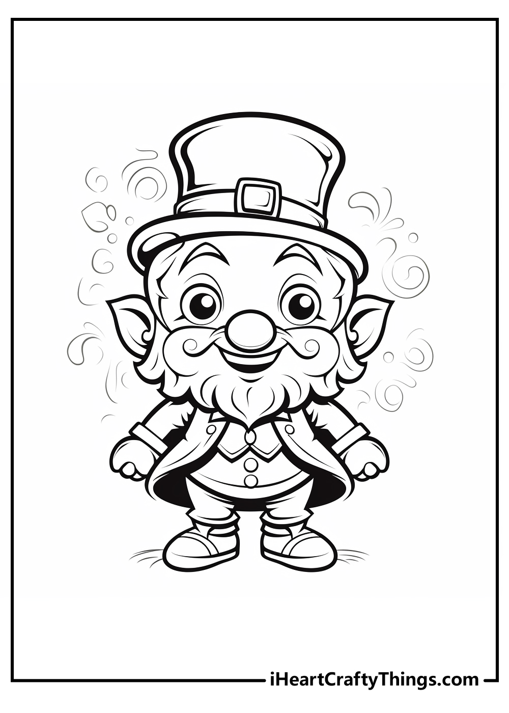 cute leprechaun coloring pages