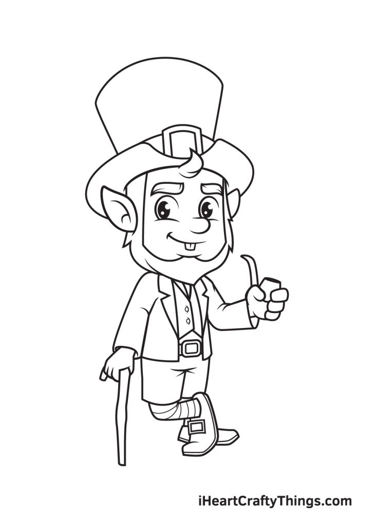 Leprechaun Drawing - How To Draw A Leprechaun Step By Step
