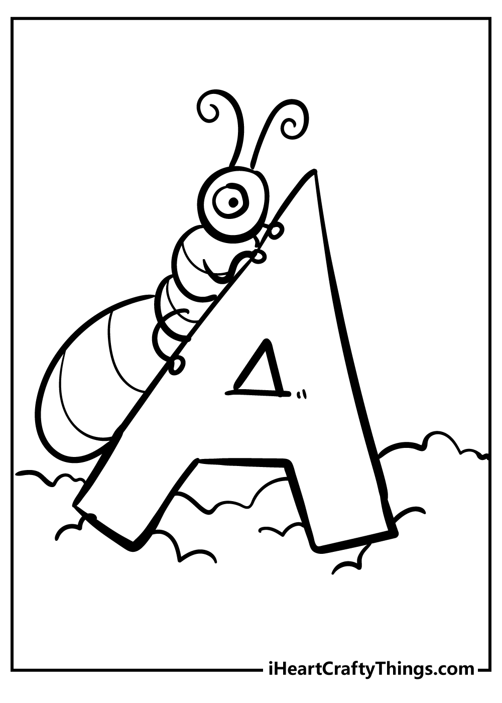 letter a coloring pages for preschoolers