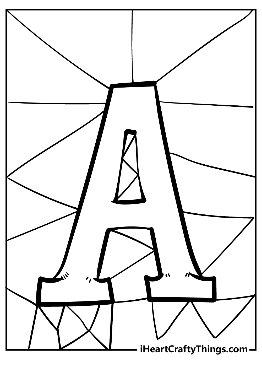 Letter A coloring pages free printable