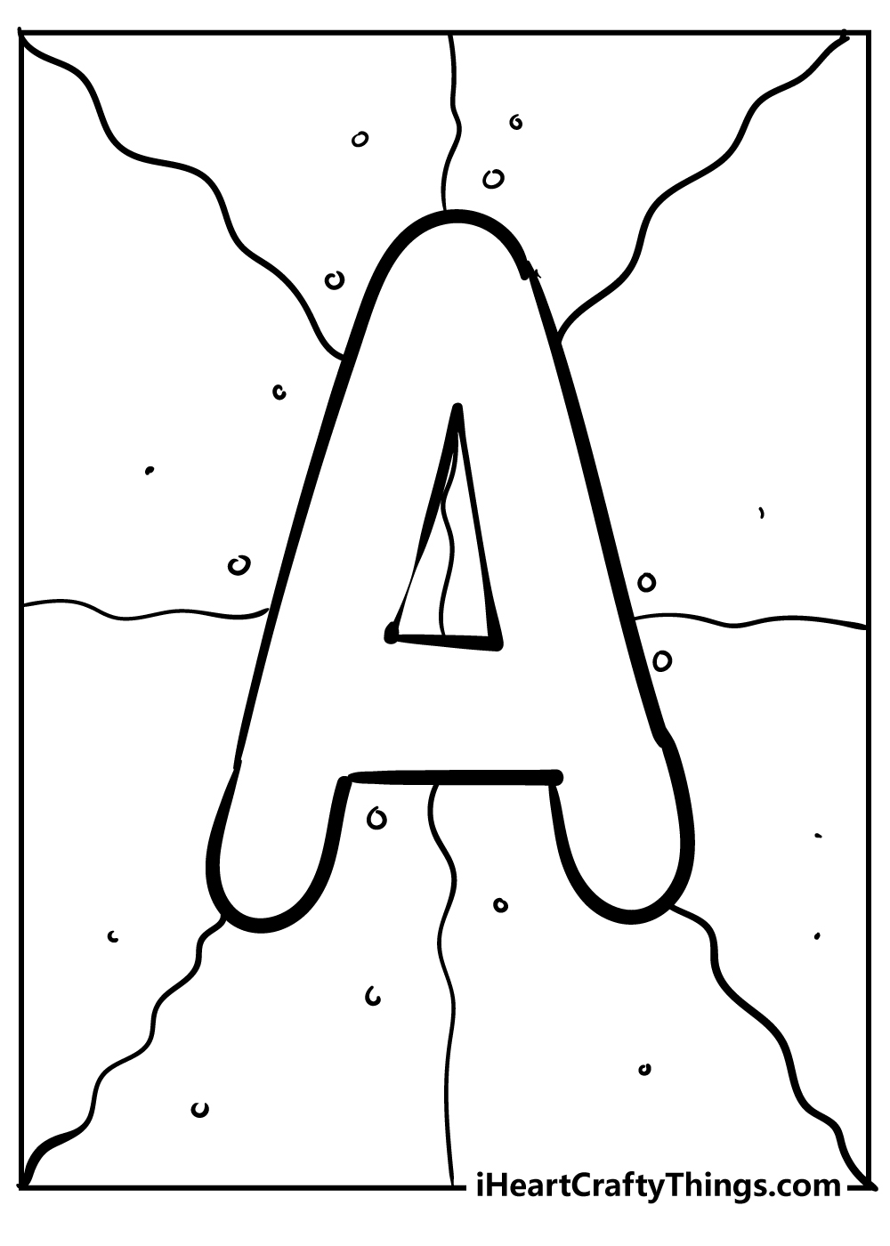 Letter A coloring pages free printable