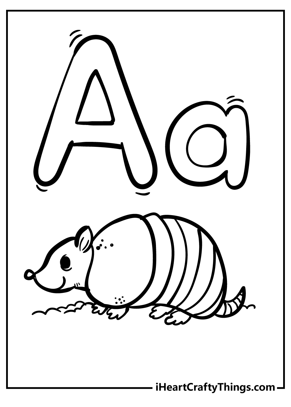 Letter A coloring pages free printable