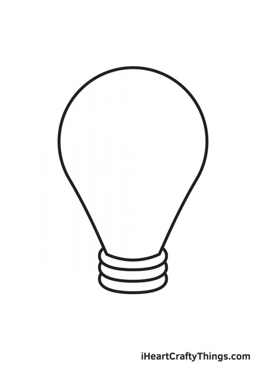 Light Bulb Drawing — How To Draw A Light Bulb Step By Step