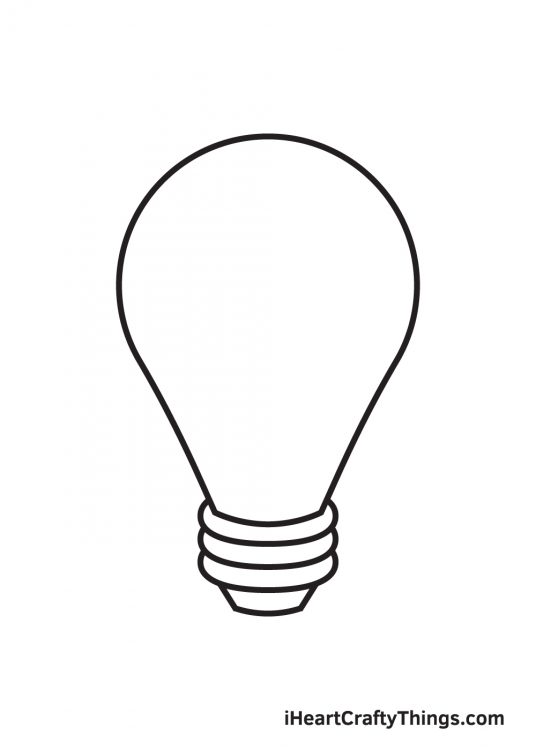 Light Bulb Drawing — How To Draw A Light Bulb Step By Step