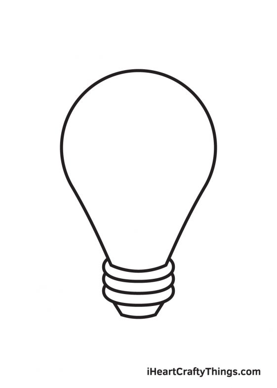 Light Bulb Drawing — How To Draw A Light Bulb Step By Step