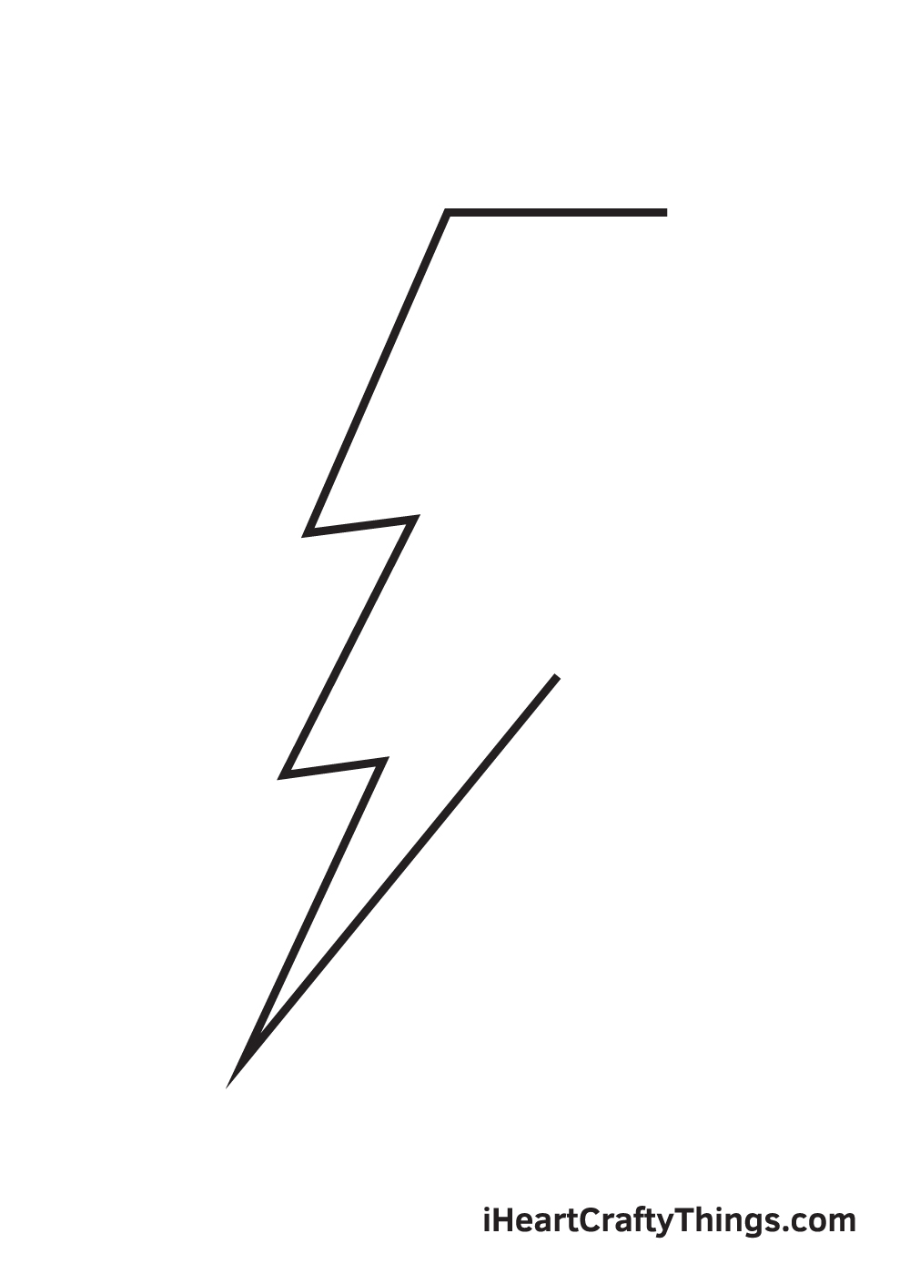 lightning bolt drawing step 5