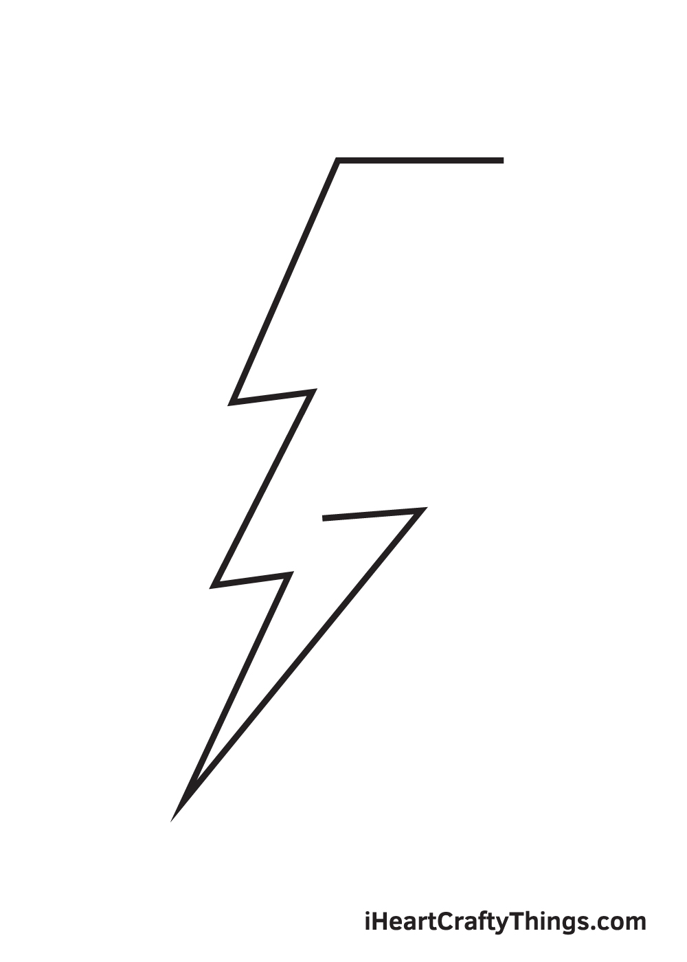 lightning bolt drawing step 6