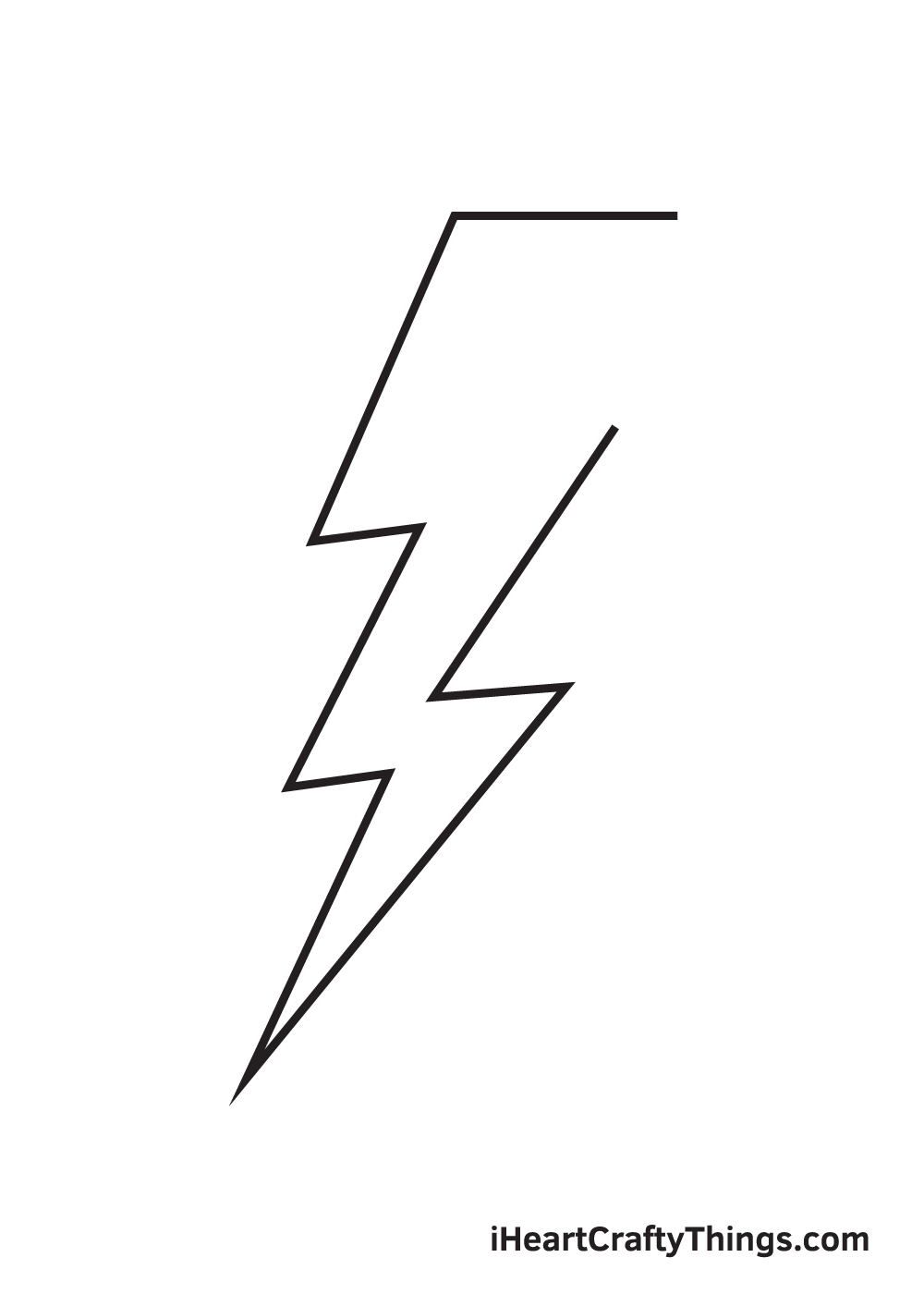 lightning bolt drawing step 7
