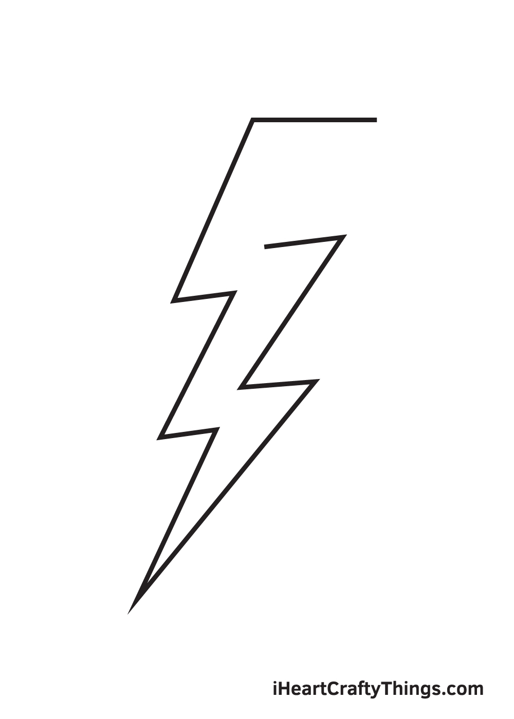 lightning bolt drawing step 8