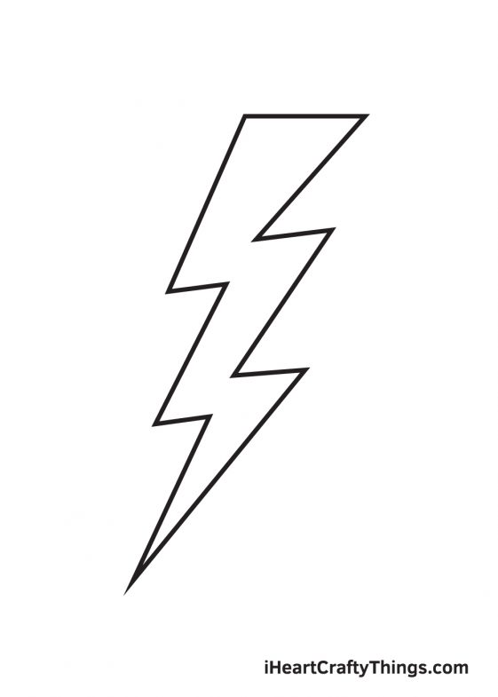 Lightning Bolt Drawing How To Draw A Lightning Bolt Step By Step