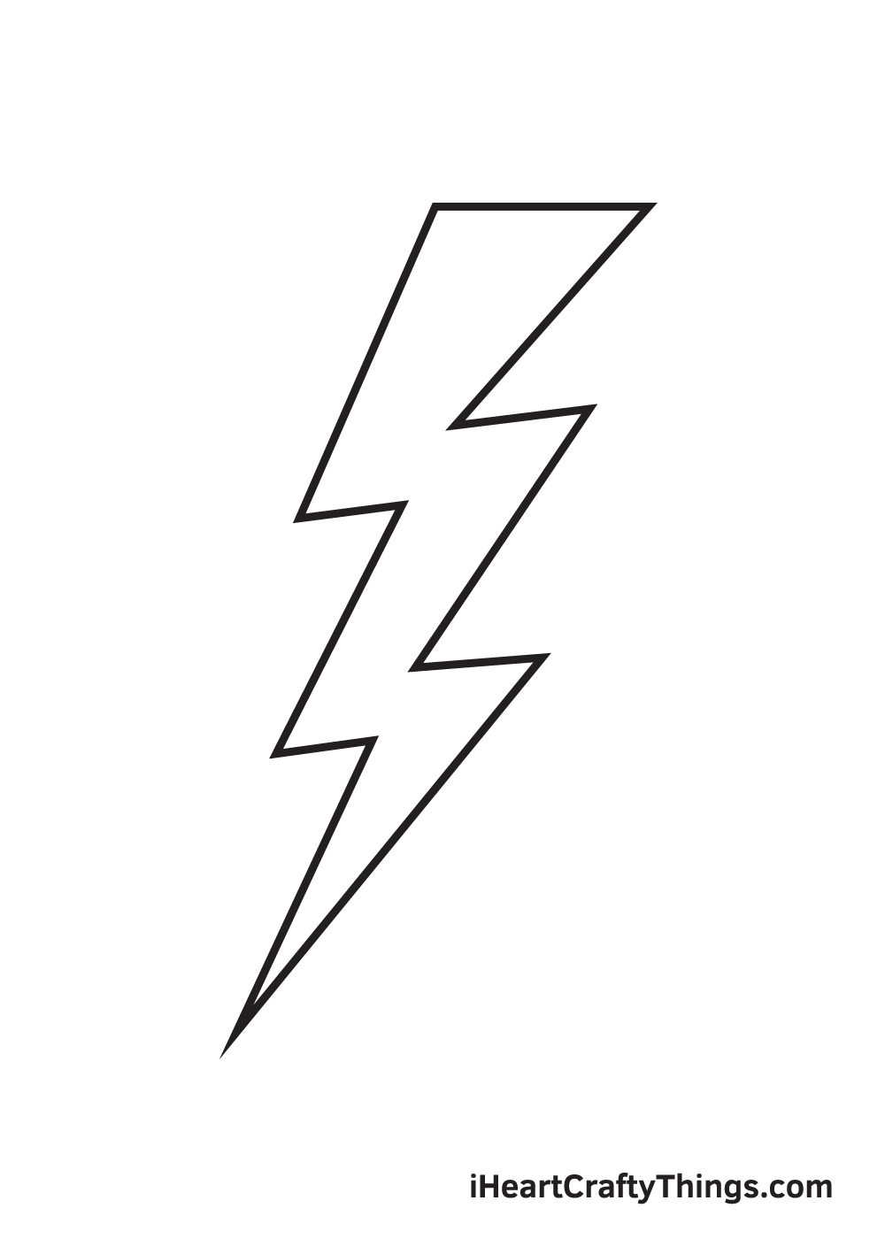 lightning bolt drawing step 9