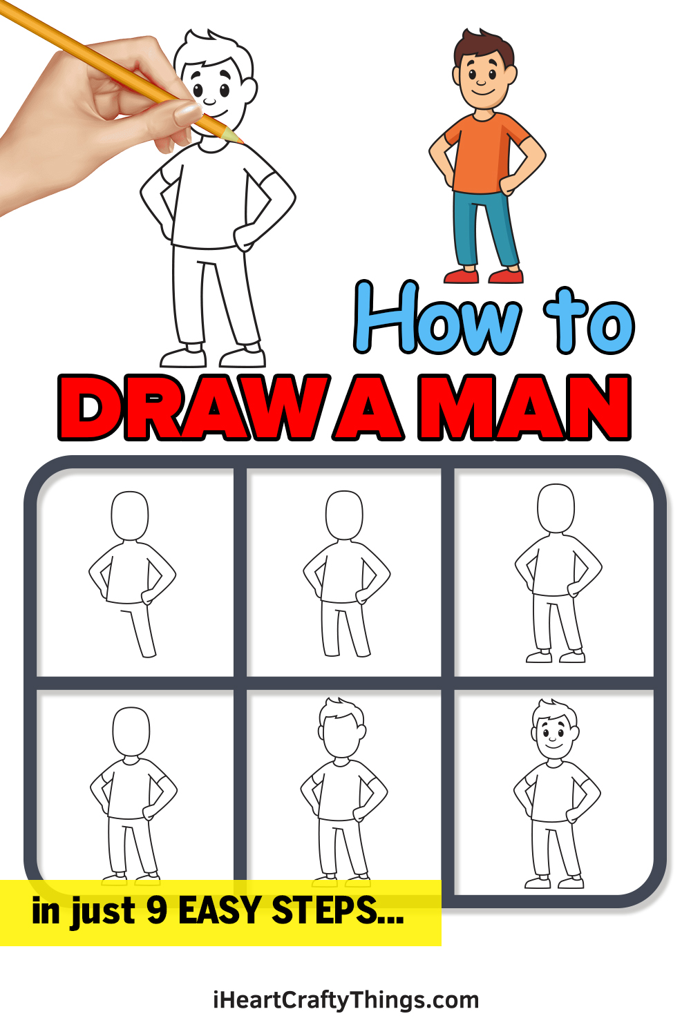 Man Drawing - How To Draw A Man Step By Step