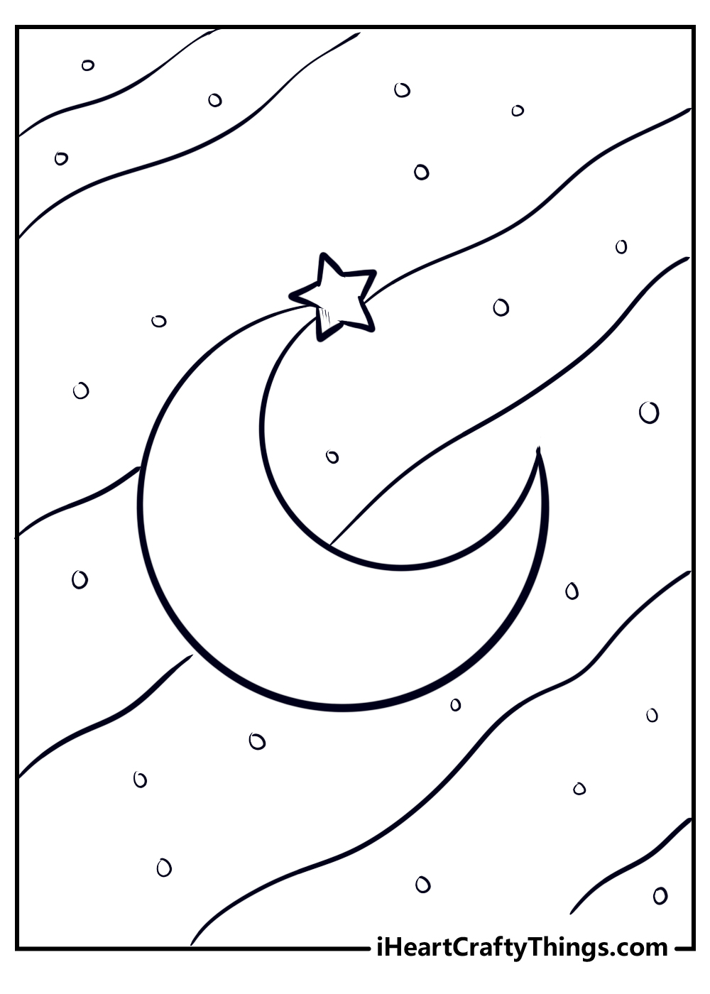 moon coloring pages for kids