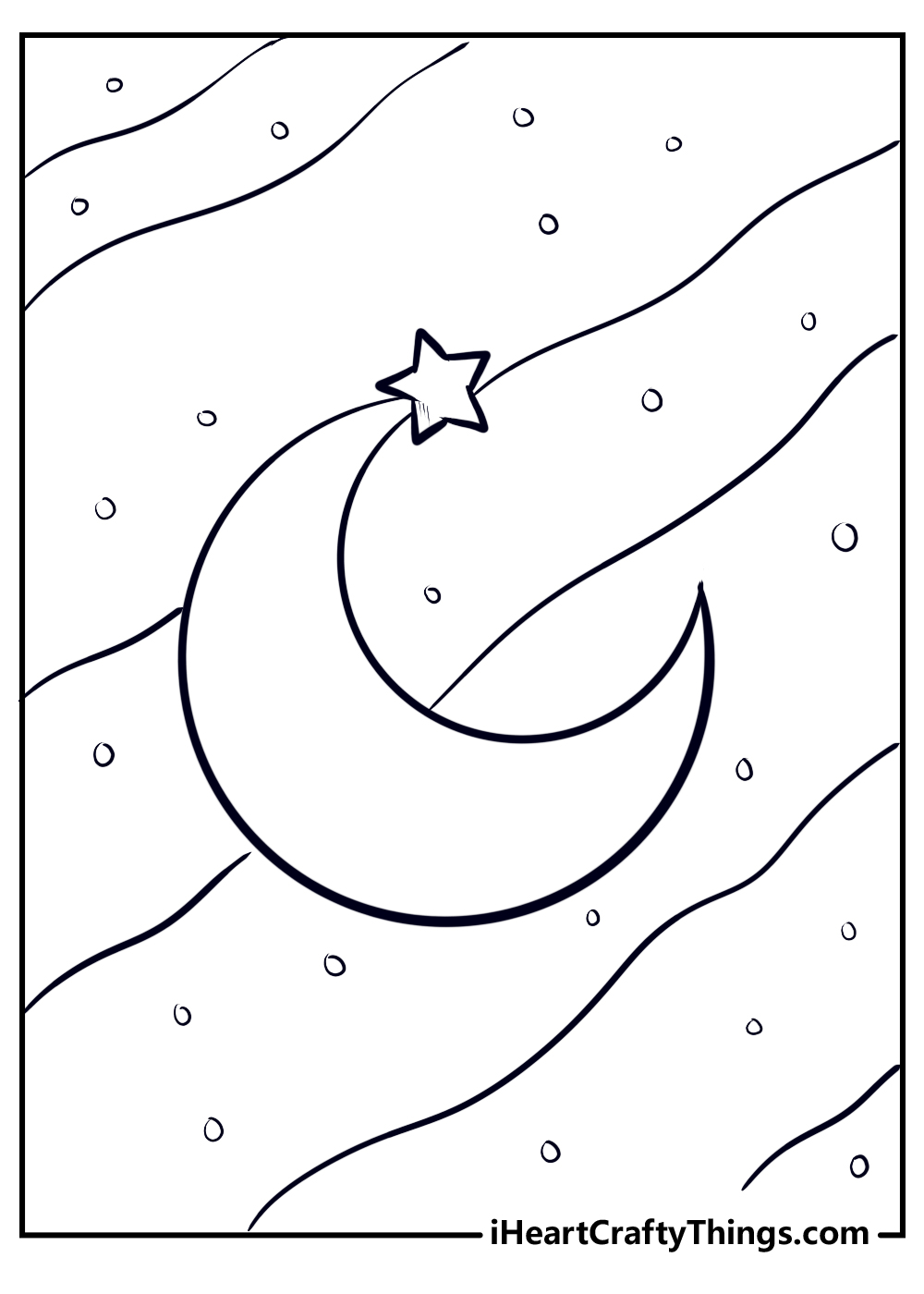 moon coloring page