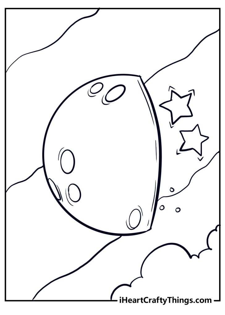 15 Moon Coloring Pages (100% Free Printables)