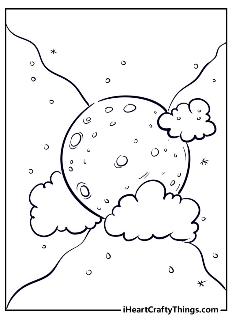 15 Moon Coloring Pages (100% Free Printables)