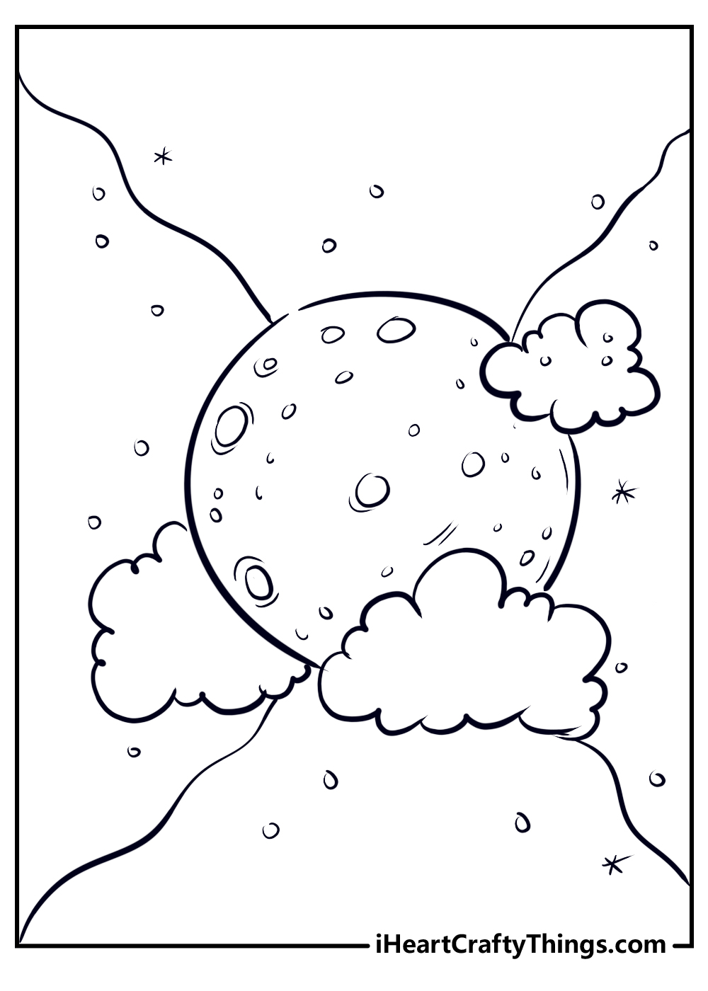 moon coloring sheets for kids
