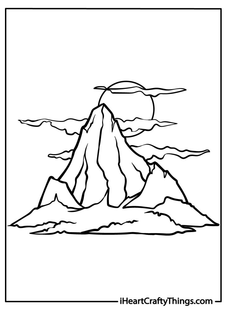 15 Mountains Coloring Pages (100% Free Printables)