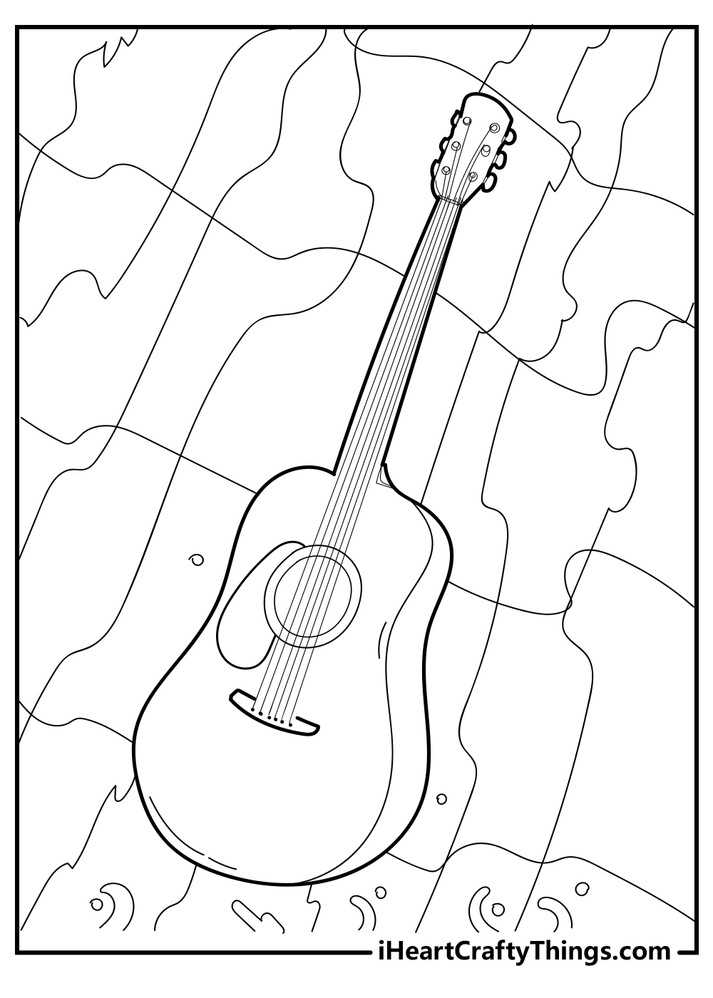 guitar coloring pages for kids