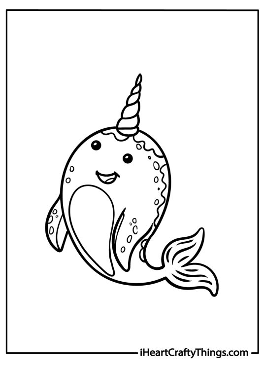 Narwhal Coloring Pages (100% Free Printables)