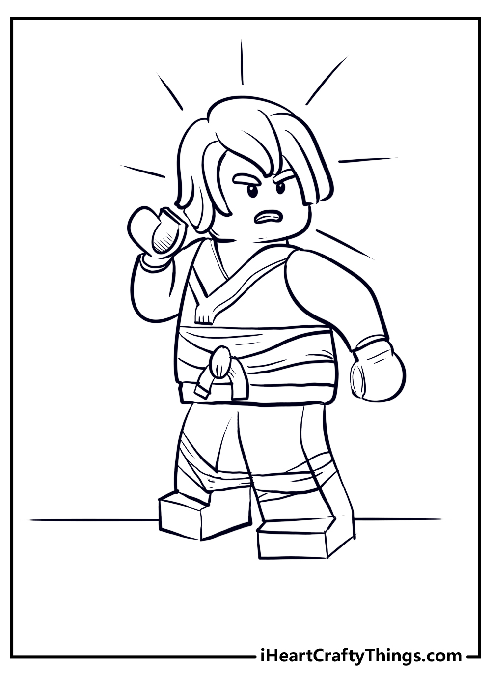 ninjago coloring page jay