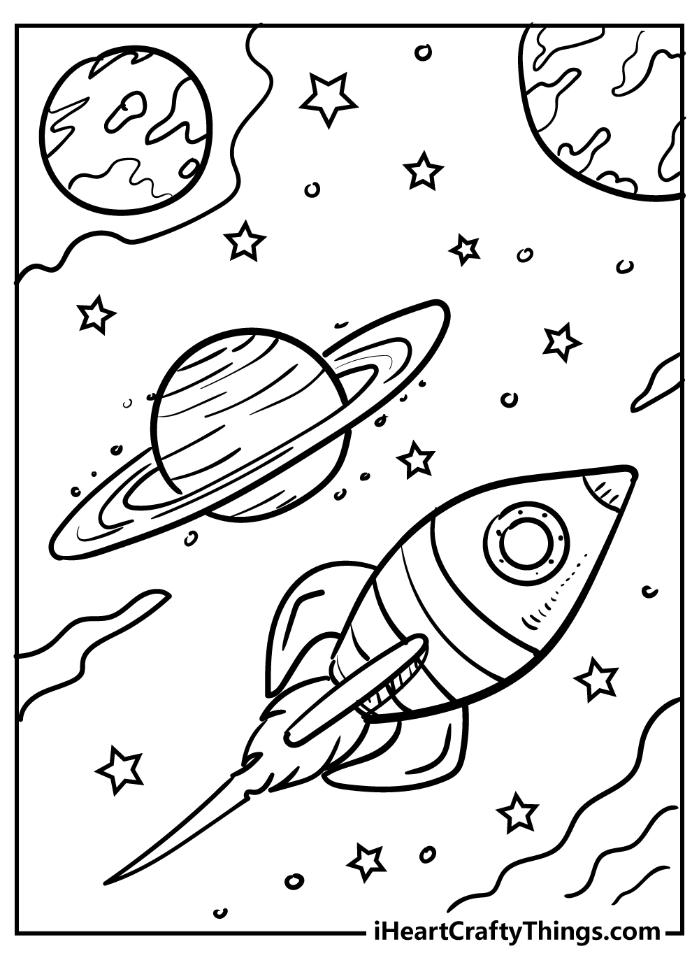 Space Coloring Book For Kids Ages 4-8 : Explore, Fun With Learn And Grow,  Fantastic Outer