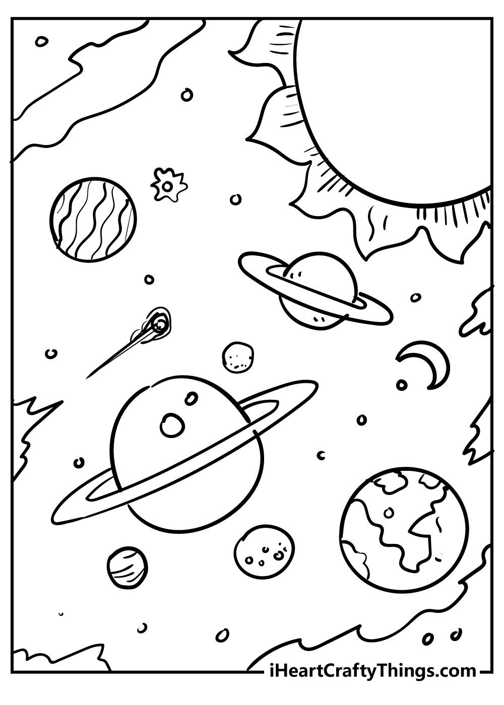 Outer Space Coloring Pages for Kids: Free Printable Coloring Pages for Kids  That Are Out of This World, Printables