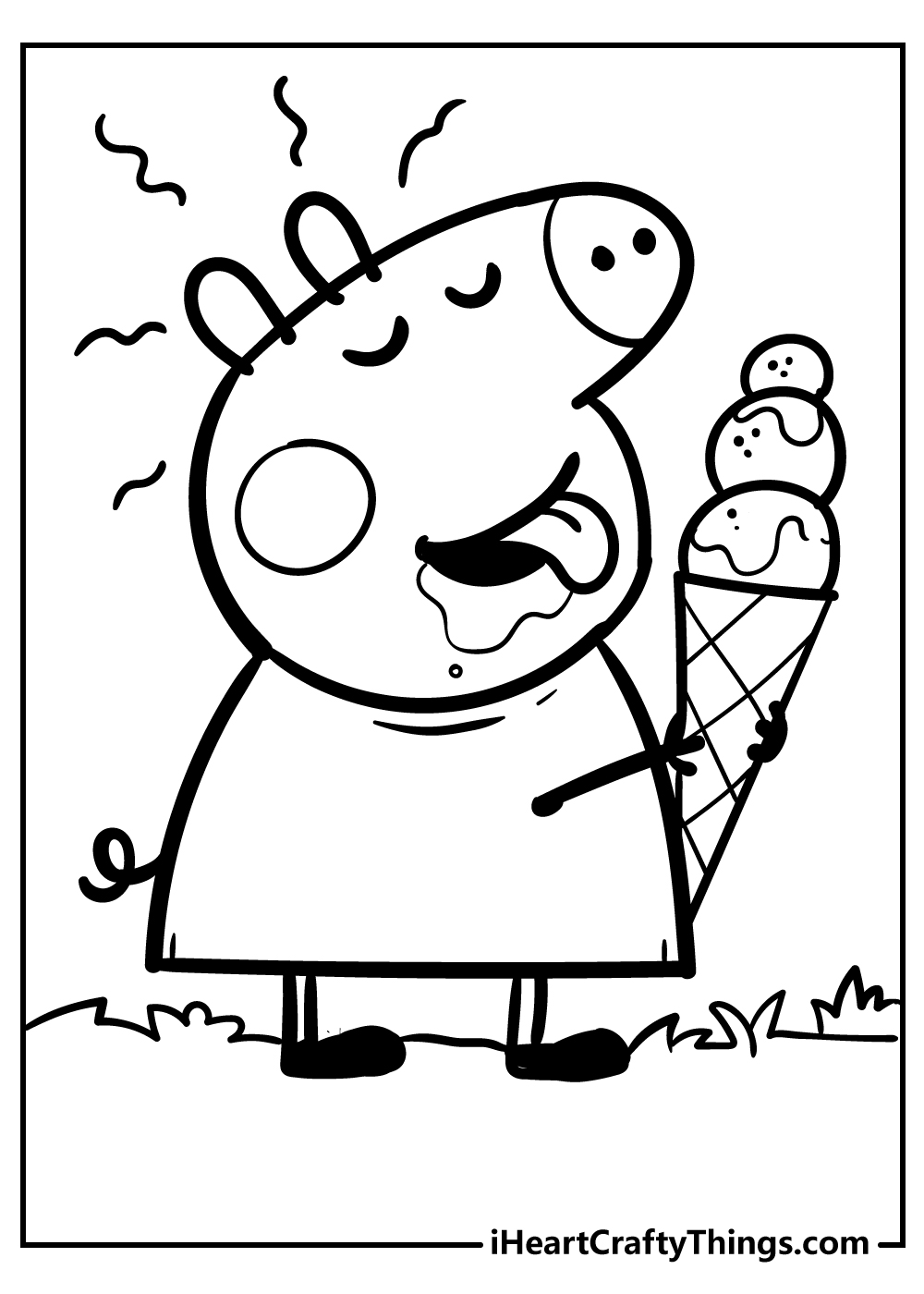 Peppa Pig coloring pages for preschoolers free printable