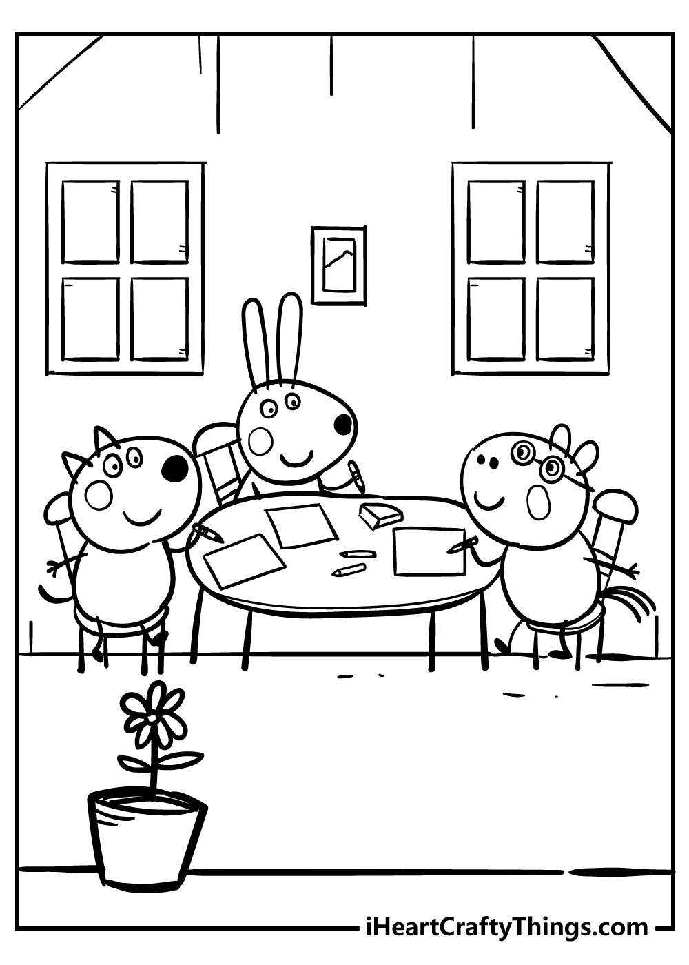 Peppa Pig coloring pages for kids free download