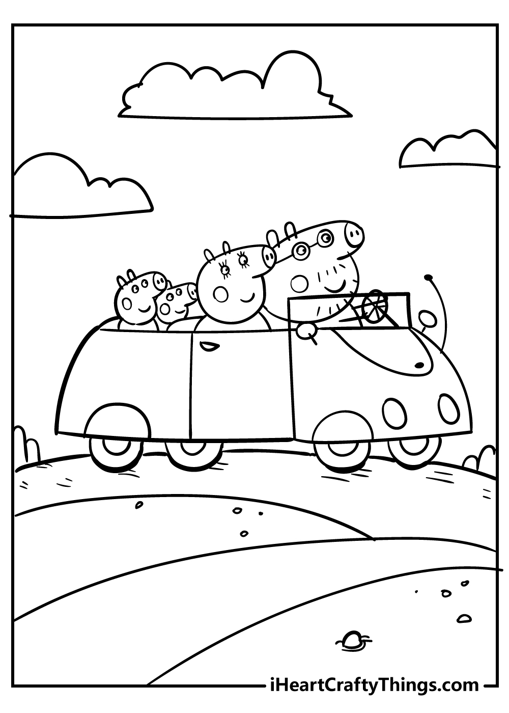 Peppa Pig coloring pages for kids free download