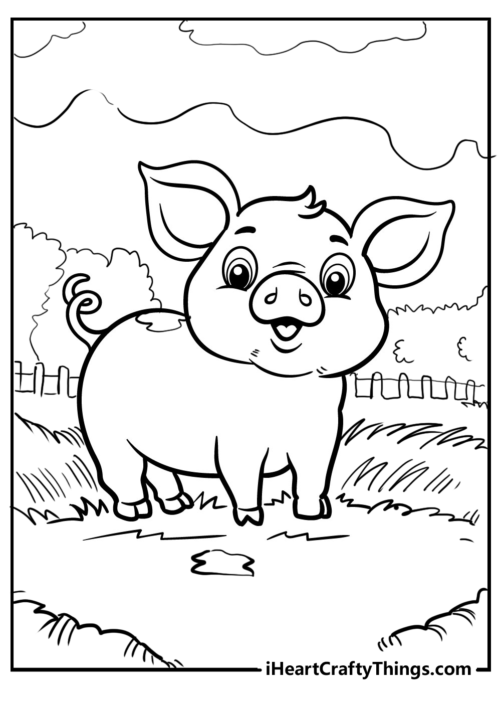 pig coloring picture