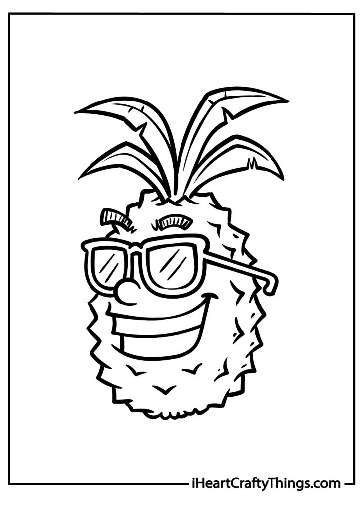 15 Pineapple Coloring Pages (100% Free Printables)