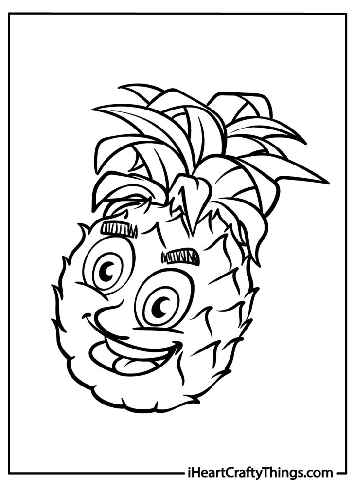 15 Pineapple Coloring Pages (100% Free Printables)