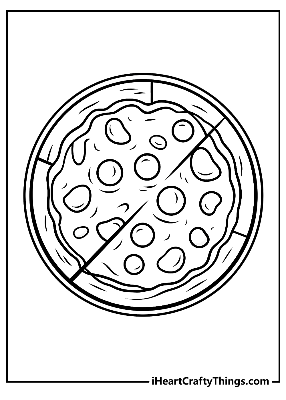 new pizza coloring pages for kids